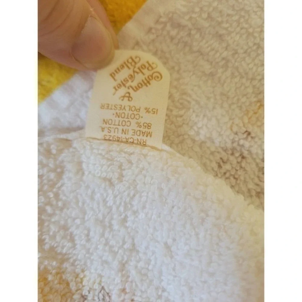 Vintage 70s Orange Brown Fringed Desert Tree‎ Sunset Scene Beach Towel